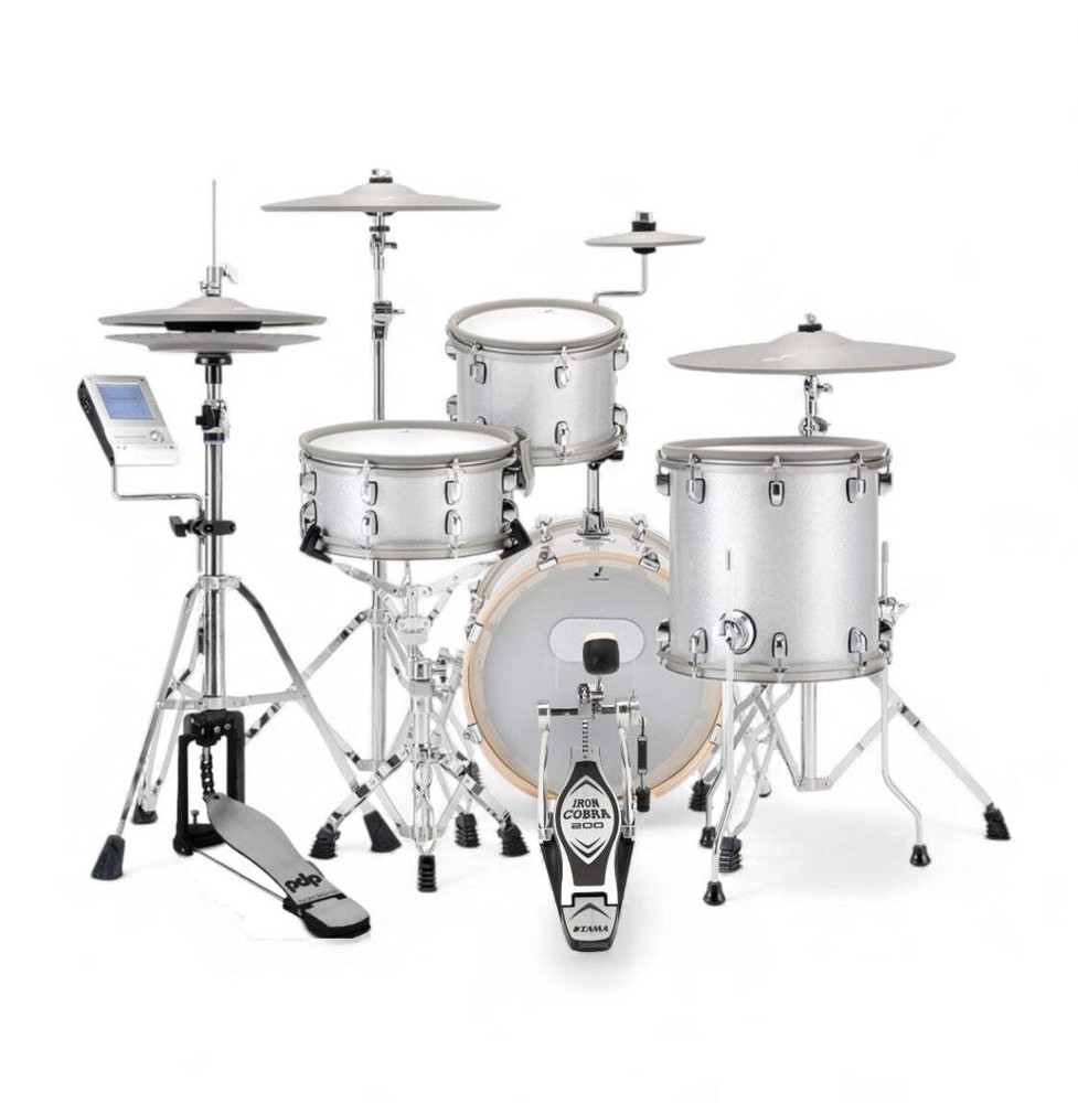 EFNOTE 5 Acoustic Designed Electronic Drum Kit White Sparkle