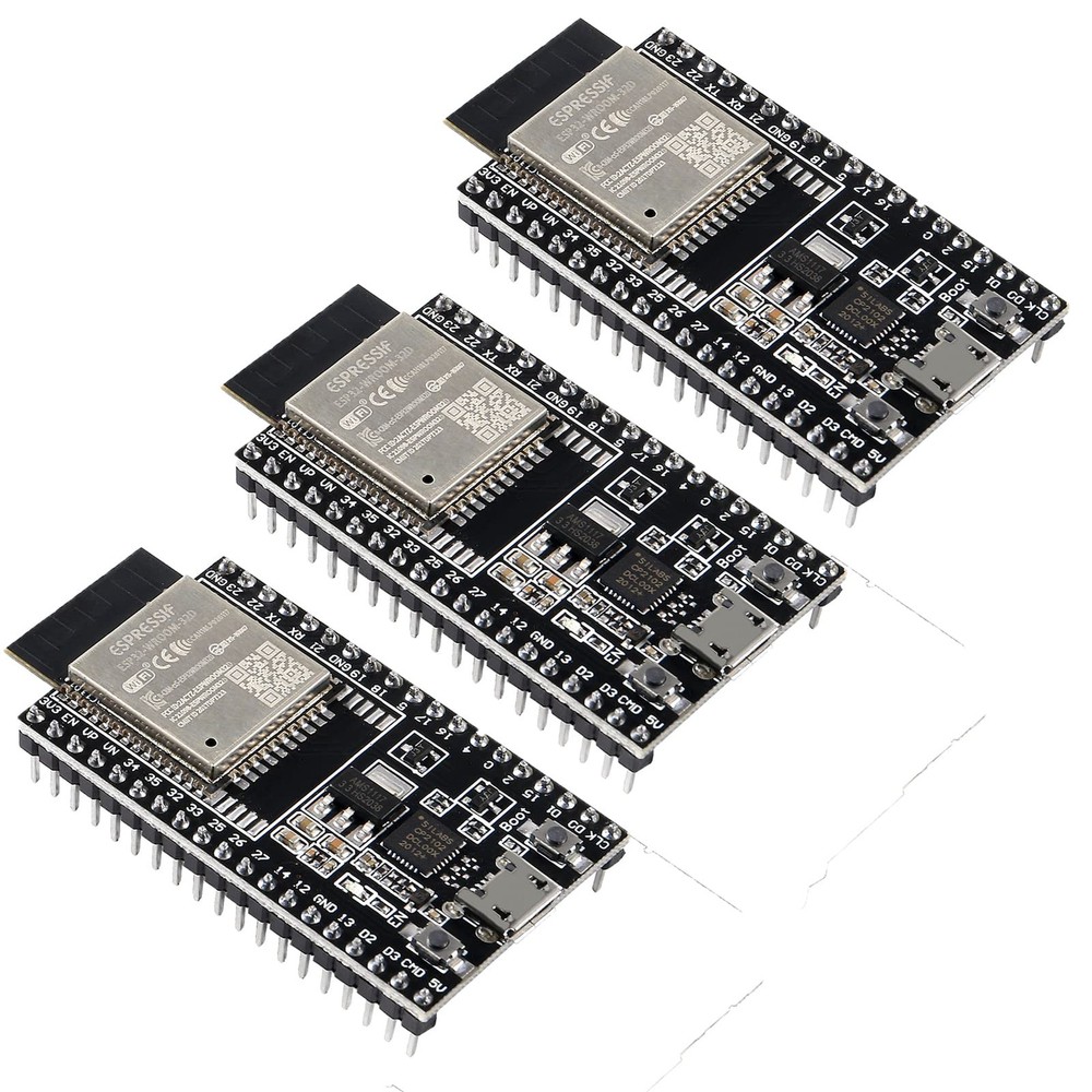 QCCAN 3Pcs ESP32-DevKitC core Board ESP32 Development Board ESP32-32D Wireles...