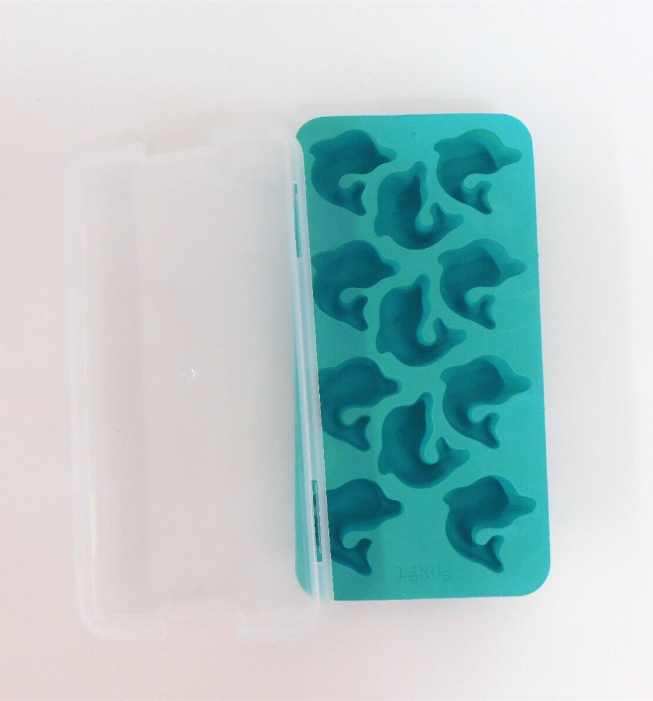Lekue Dolphin Shape Ice Cube Tray with Lid - New