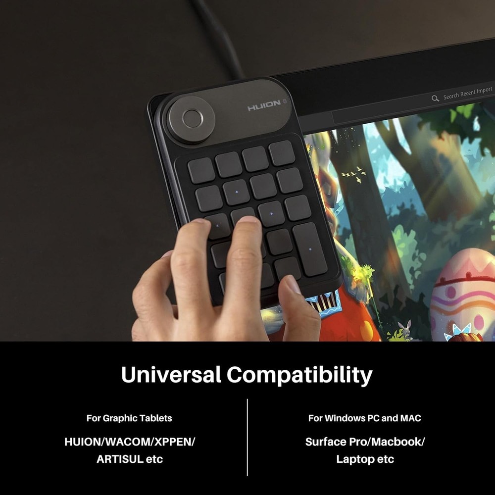 Portable Mini Bluetooth Keypad with 18 Customizable Keys - Perfect for Artists