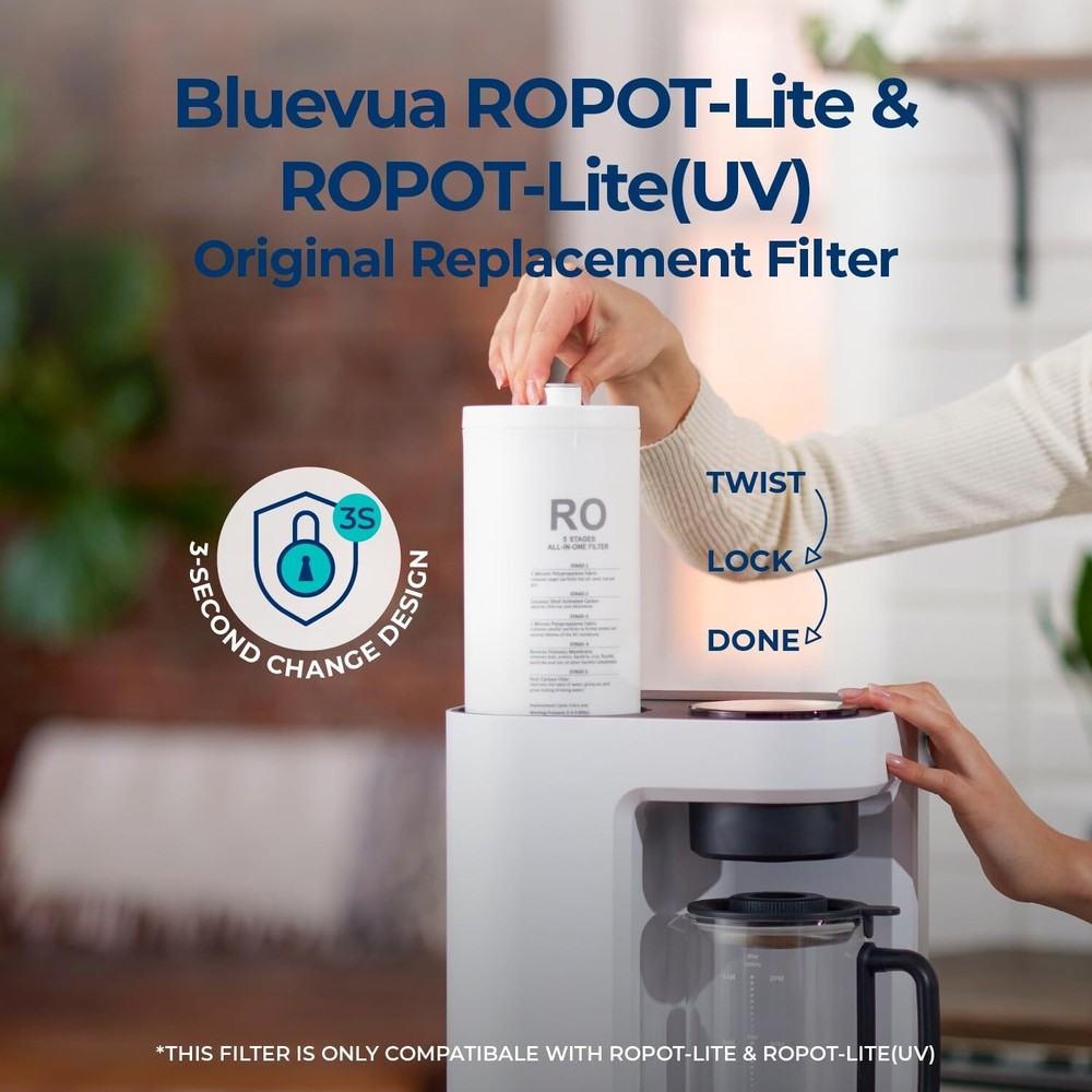 Bluevua Reverse Osmosis System Countertop RO100ROPOT-Lite Replaceme... Fast Ship