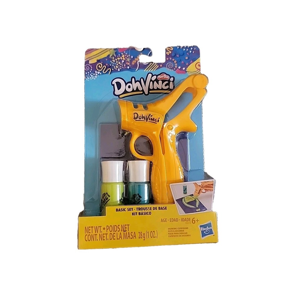 DohVinci Basic Set Play-Doh Brand Drawing Compound Tool & 2 Tubes NEW