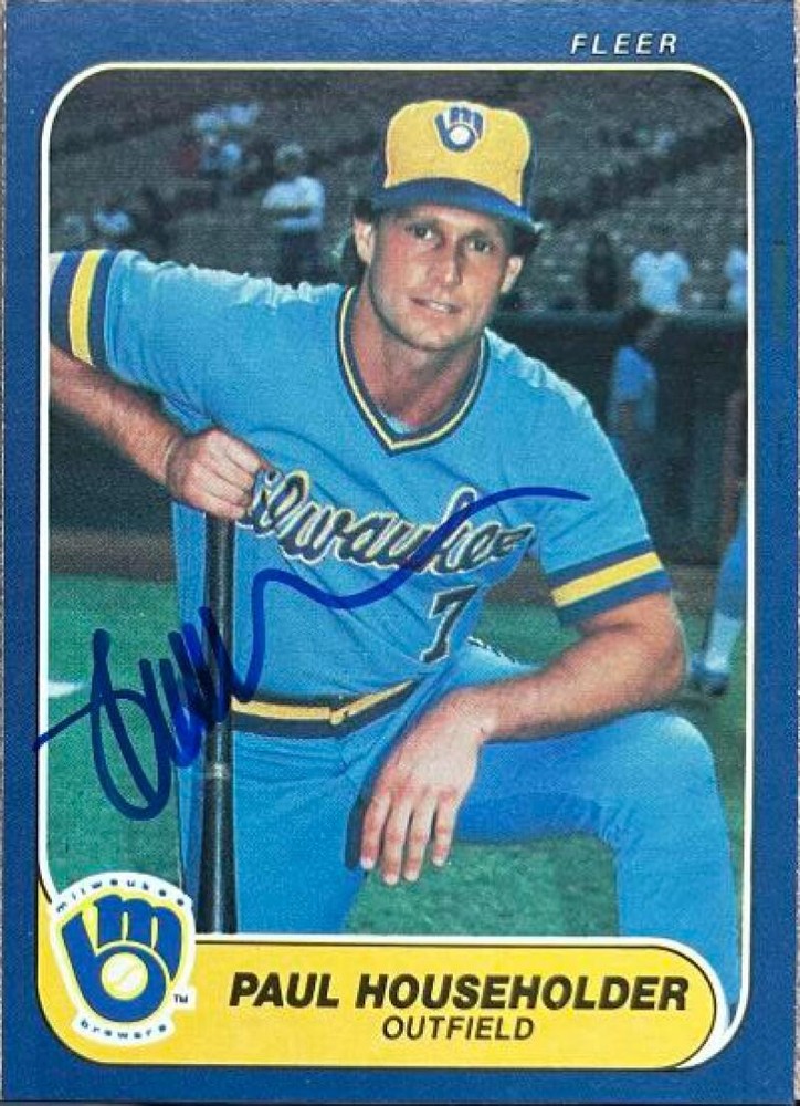 Paul Householder Autographed 1986 Fleer #491