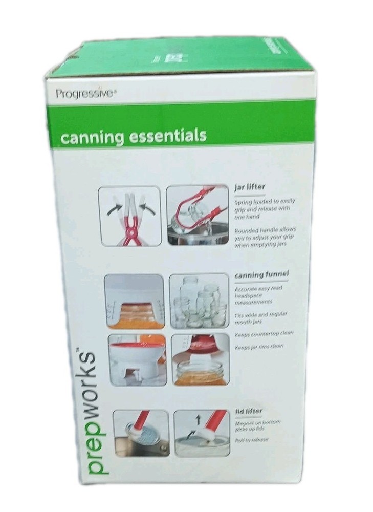 Progressive Canning Essentials Kit 3 Piece Set New Open Box