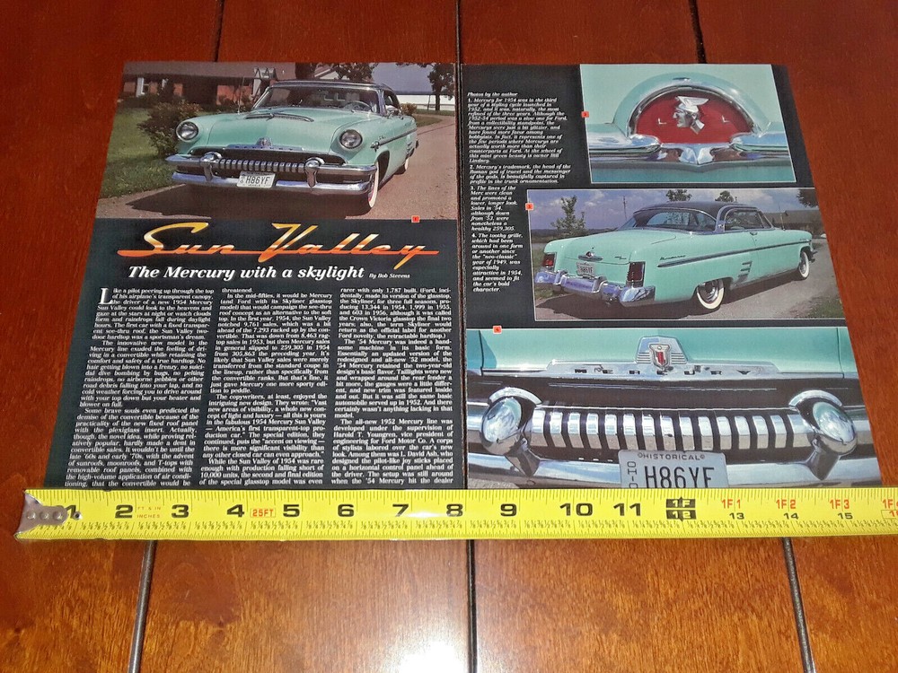 1954 MERCURY SUN VALLEY ORIGINAL 1995 ARTICLE