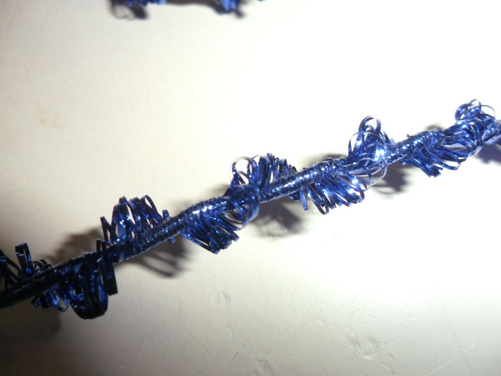 Vintage Elastic Metallic Braid - Blue 5 Yards