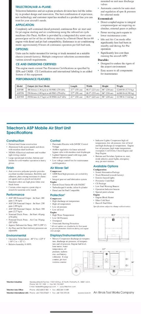 Trilectron ASP-250 ASU Air Start Unit
