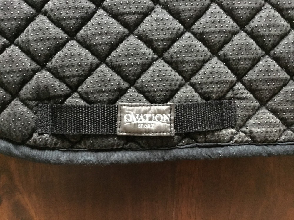 Ovation Dressage Saddle Pad - Black Dark Slate