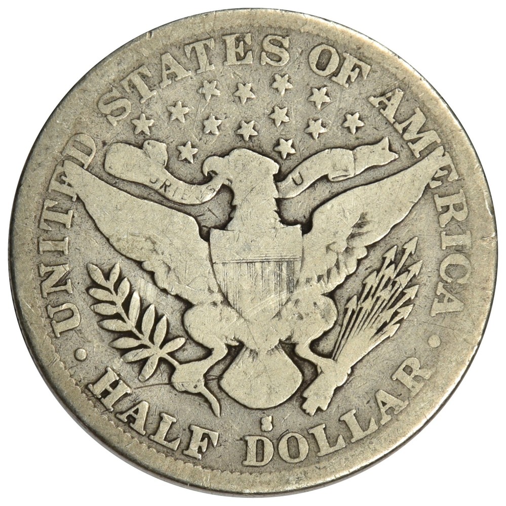 1893-S BARBER HALF DOLLAR ~ NICE SOLID RIMS GOOD!