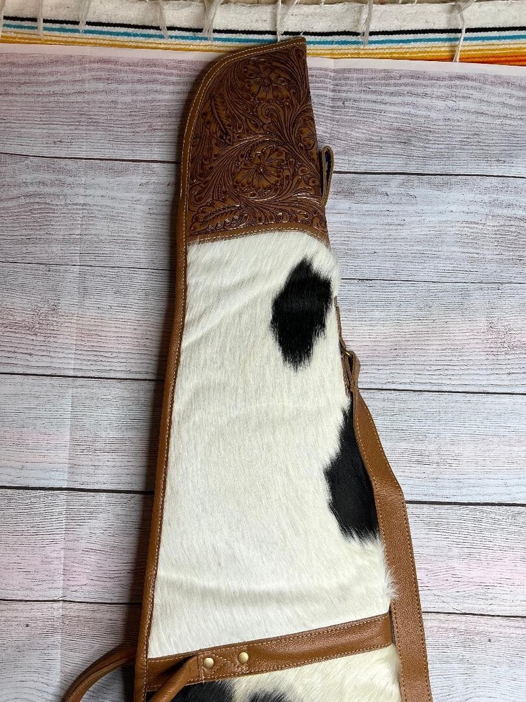 MYRA ~ TOOLED ~ LEATHER ~ COWHIDE ~ SOFT ~ RIFLE ~ STORAGE ~ CASE