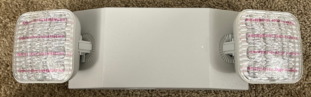 New LED Emergency Exit Light Battery Backup & Adjustable Two Heads UL 924-Listed