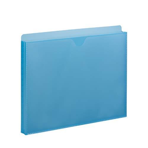 Poly File Jacket with Clear Sleeve, Straight-Cut Tab, 1" Expansion, 2 per Pack