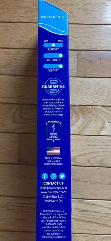 Powerstep Orthotics-(USED)-Insoles Full Length Arch Support Pinnacle