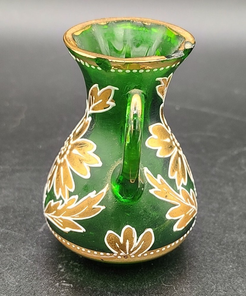 Vintage Blown Glass Double Handle Bottle