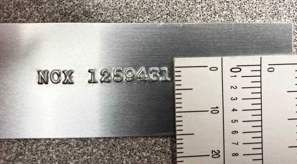 New! EMBOSSED SERIAL NUMBER DATA PLATE ID TAG NUMBER TRAILER Engine Equipment