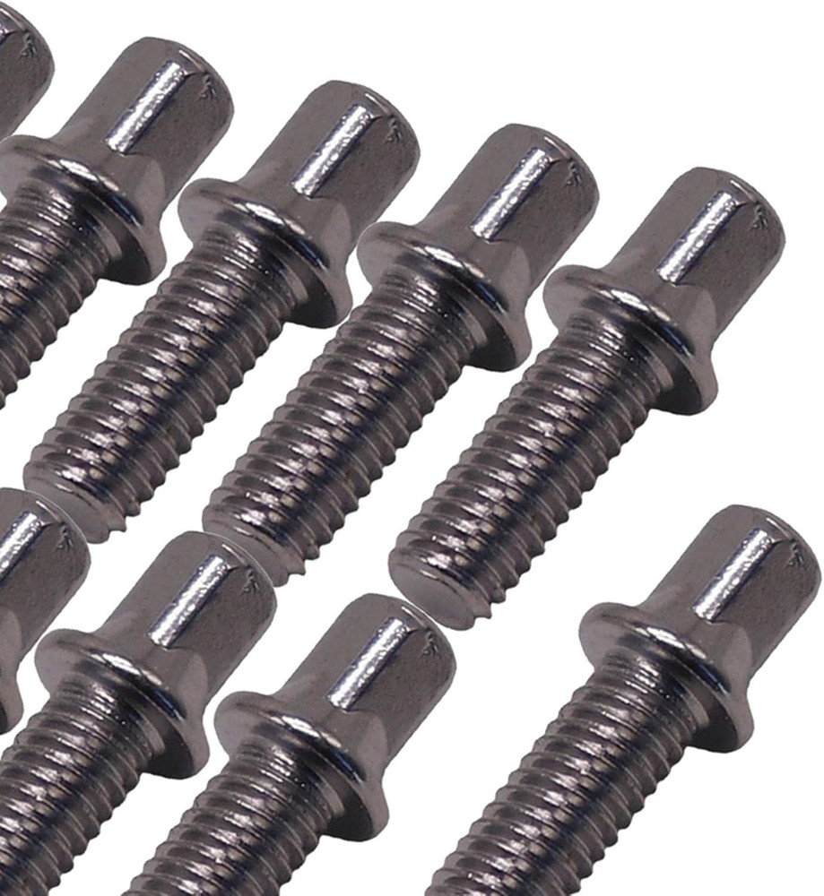 10x Drum Tension Rods M6x15 Deep Thread Replacement Bass Drum Hardware Set