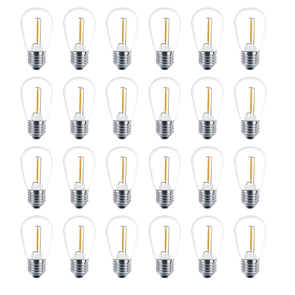 LED S14 Replacement Bulbs 24 Pack Shatterproof 2200K E26 Outdoor