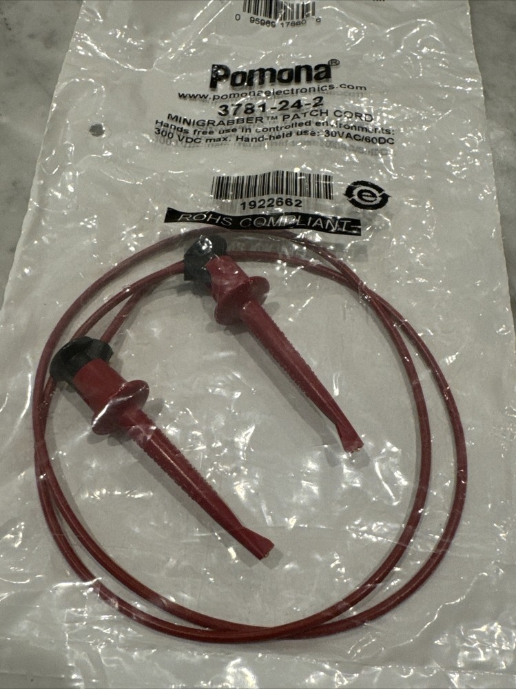 New POMONA ELECTRONICS 3781-24-2 Monogrammed Patch Cord