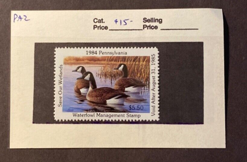 1984 PENNSYLVANIA Duck PA2, MFNH