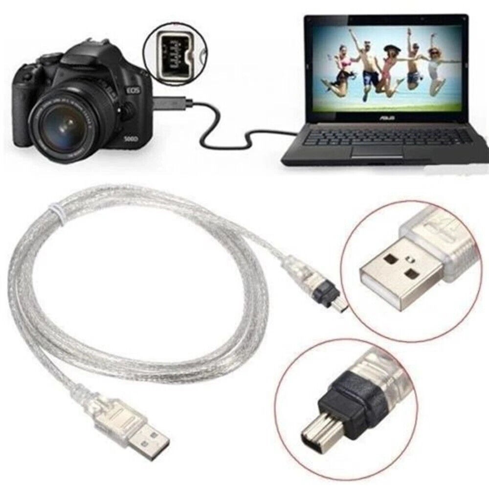 For Mini DV MiniDV USB Data Cable FireWire IEEE 1394 HDV Camcorder to Edit PC