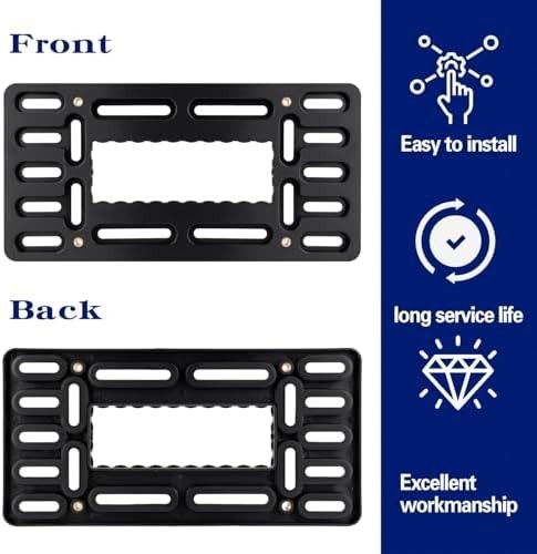 No Drill Front License Plate Bracket- Front License Plate Mounting Kit，Universal