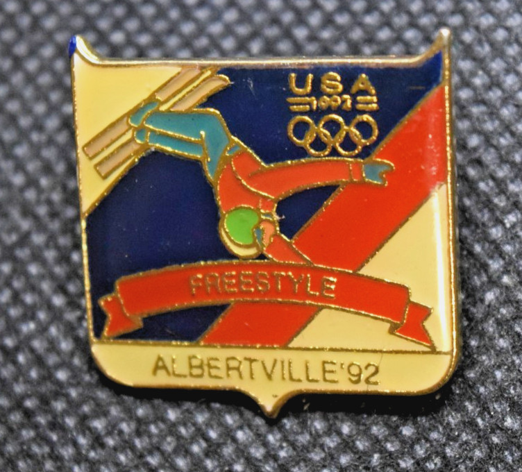 1992 US Olympics Ski Freestyle Ski Lapel Pin