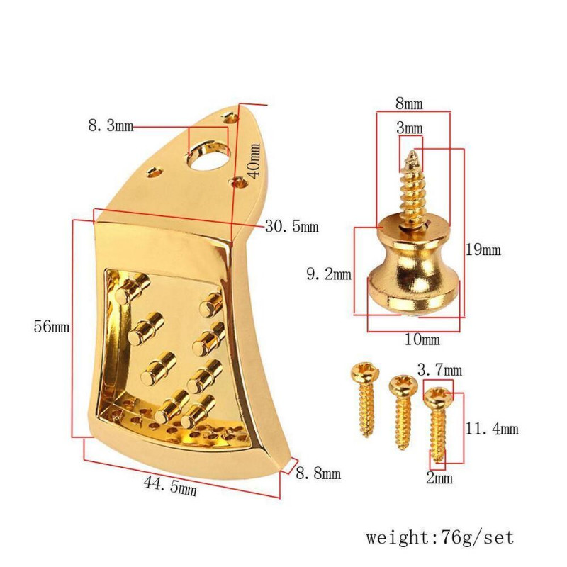 8 String Tailpiece Mandolin Screws Strap Buttons for Mical Instrument 2025