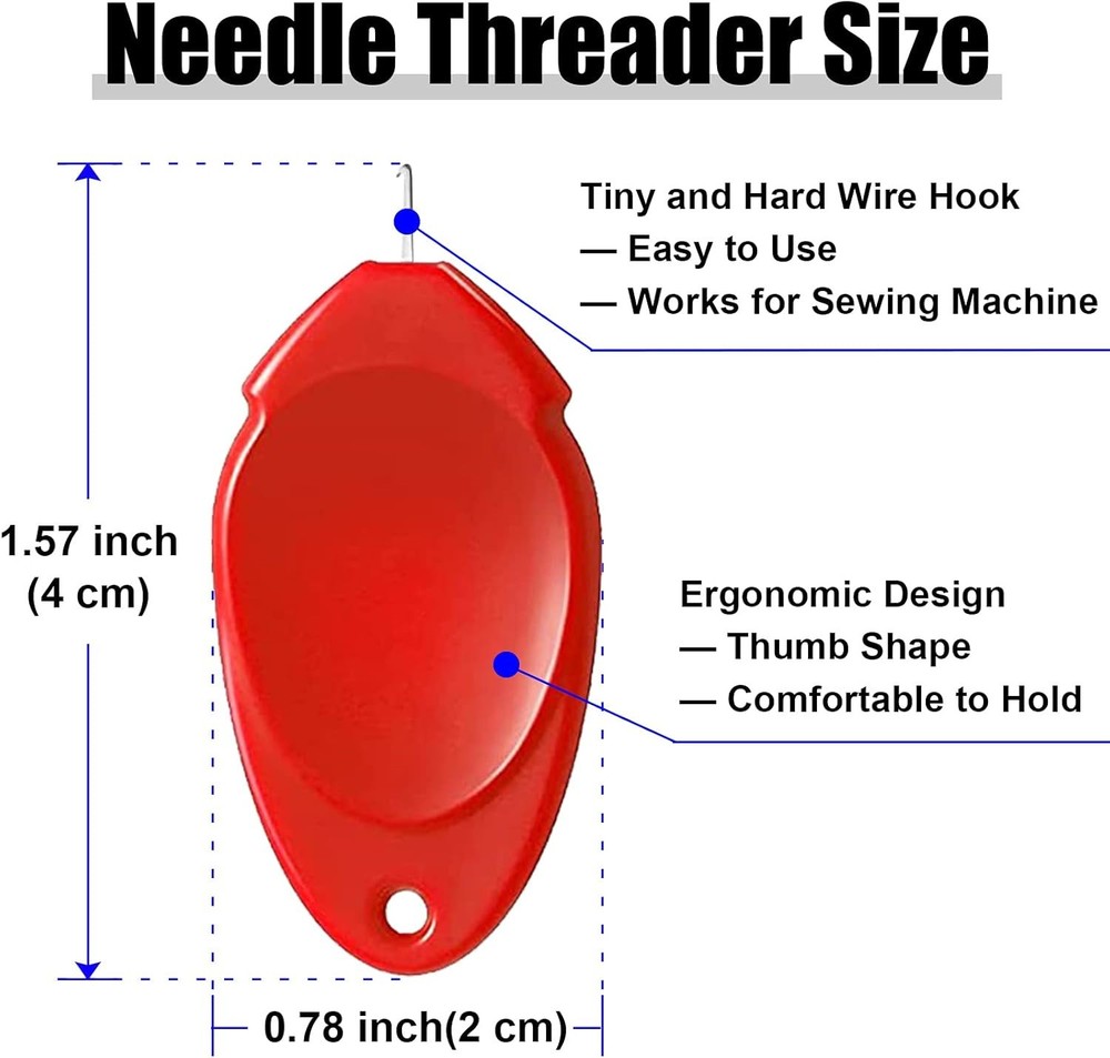 20PCS Needle Threaders for Hand Sewing Plastic Wire Hook Simple Threader Needles
