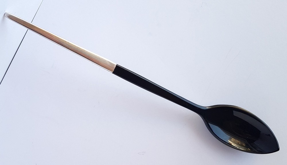 Spoon/Serving Spoon, 925er Silver, Hermann Builder, Um 1960 M332