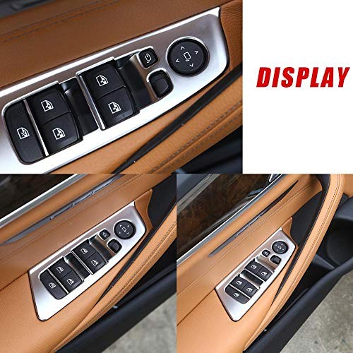 4pcs Window Button Frame, Car Window Button Cover Trim Chromium electroplating