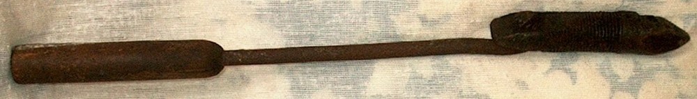 Antique Soldering Iron, Handcrafted, Copper Tip, Wood Handle - See Photos