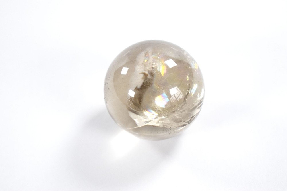 Smoky Quartz Iridescent Crystal Sphere