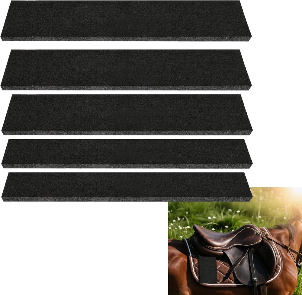 5 Pcs Horse Saddle Pad Shims, 2 Sizes Shock Absorbing Memory Foam Insert for Equ