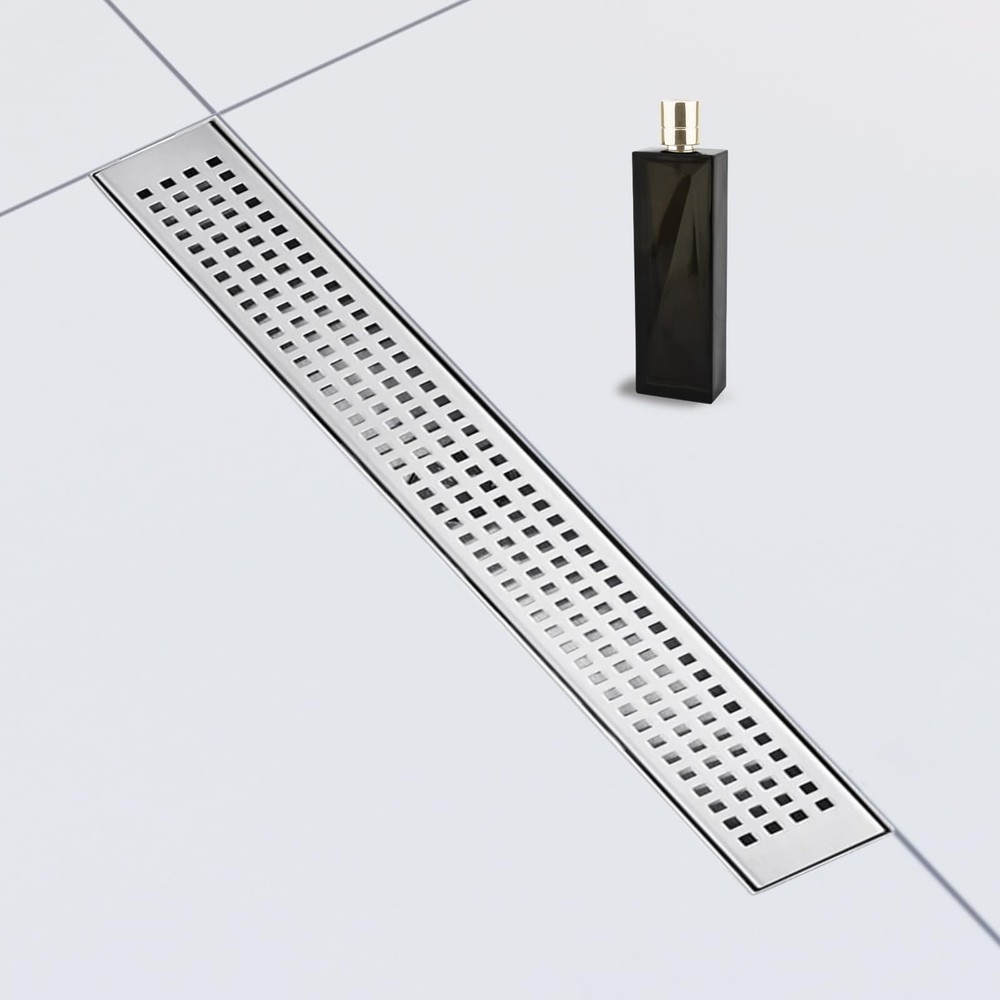 32" Removable Cover Linear Shower Drain, 304 Stainless Steel Rectangular Floor