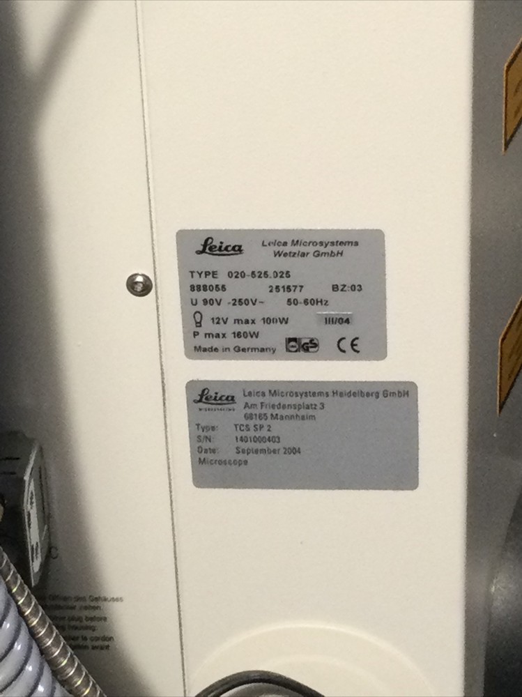 LEICA MICROSYSTEM TCS SP2 LEICA CTR MIC TCS SP2 Microscope W/ Power Supply.