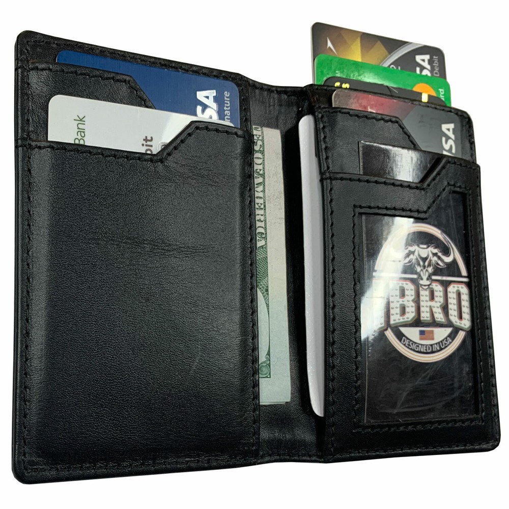 IBRO Men's Slim RFID Blocking Wallet ID Pocket Extra Capacity Wallet