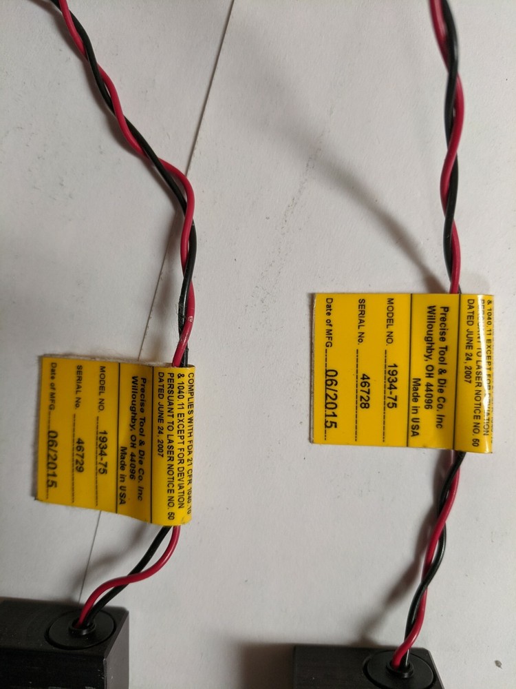 2 pc - Precise Tool & Die Laser 1934-75