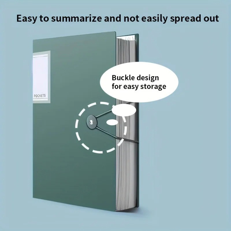 Back-to-School 60-Pocket A4 Folder Durable PP Material Ideal for Organizing Pape