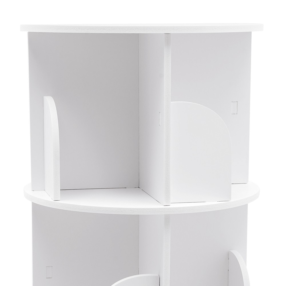 12-Compartments Stackable Shelf Bookshelf Organizer Holder Books Storage Stand