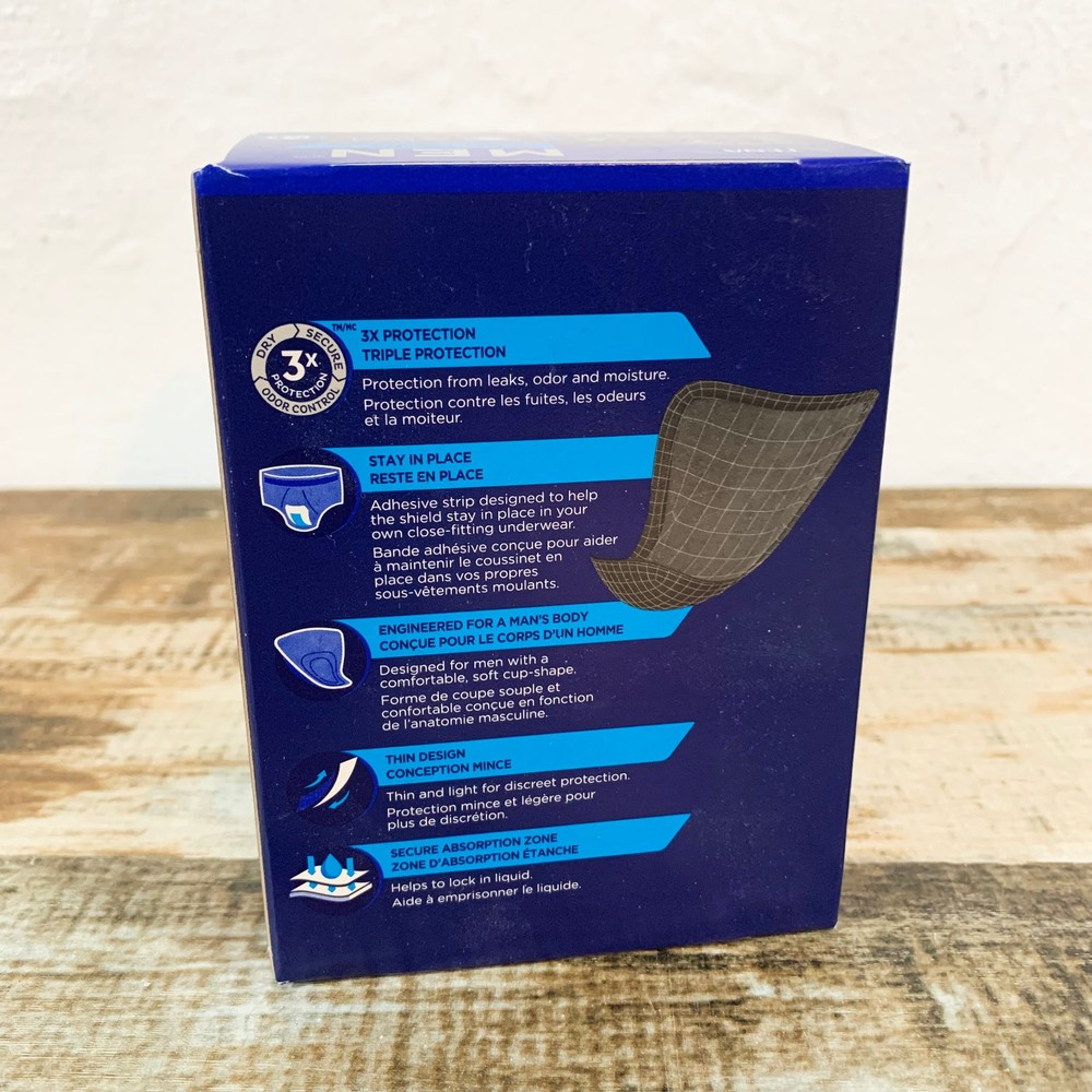 [NEW] TENA Men Active Fit Protective Shield Light Extra Thin (14 Pads Per Box)