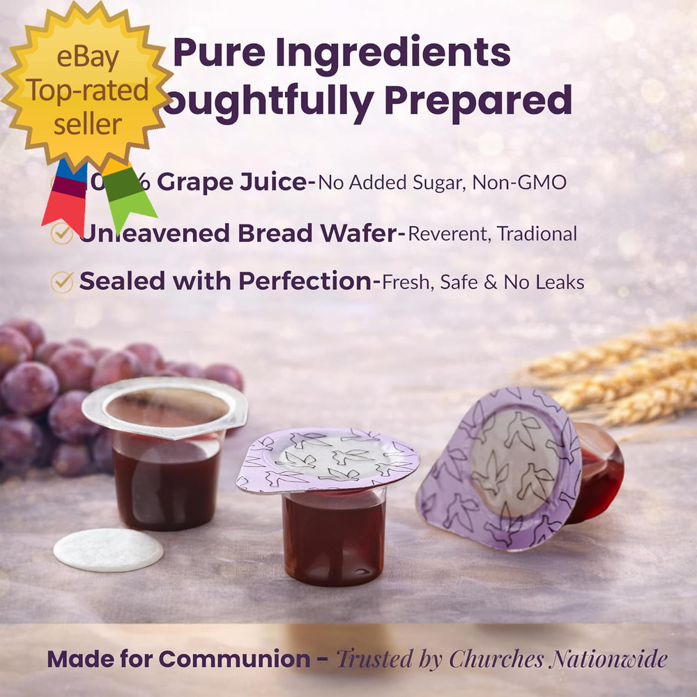 Prefilled Communion Cups with Wafers - 30 Count