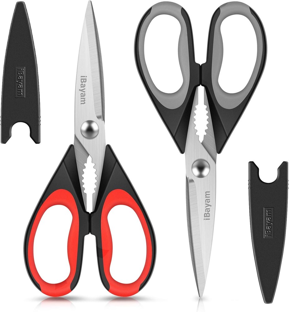 iBay Kitchen Scissors All pose Heavy Duty with Protective Sheath,
