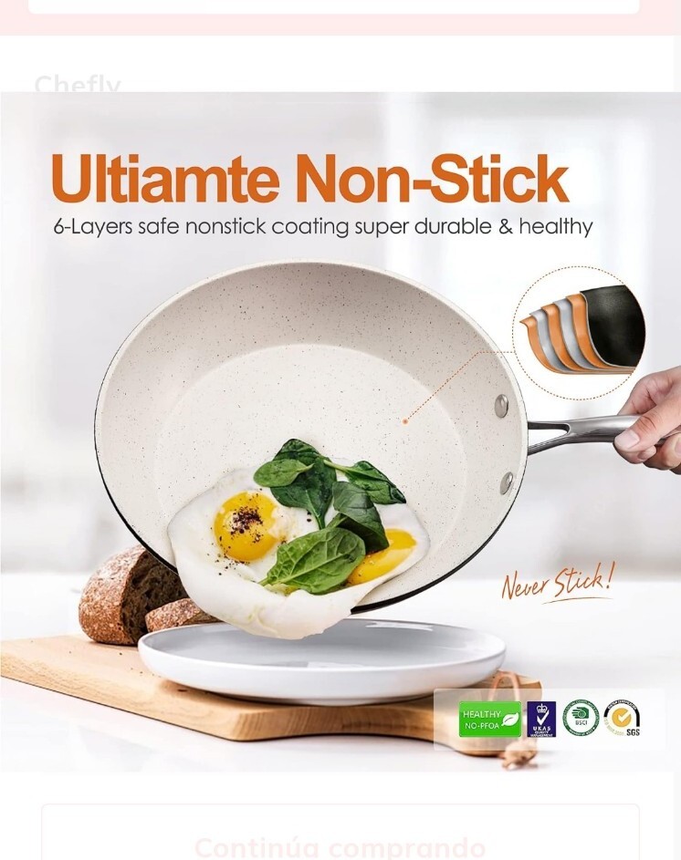 CHEFLY Frying Pan 8 Inch