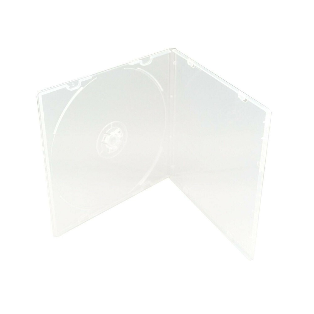 Maxtek 5.2mm Durable CD Case, Slim Single Clear PP Poly Plastic Cases, 100 Pack.