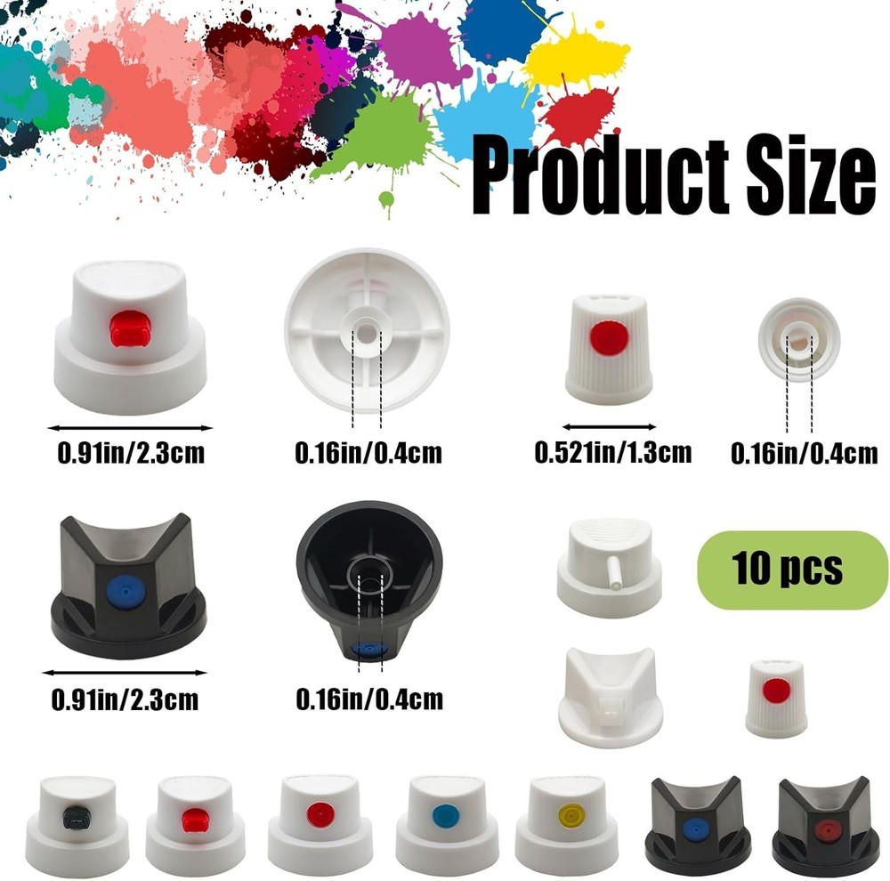 High-Quality Spray Can Nozzle Replacement – 10 Assorted Tips for Home Use
