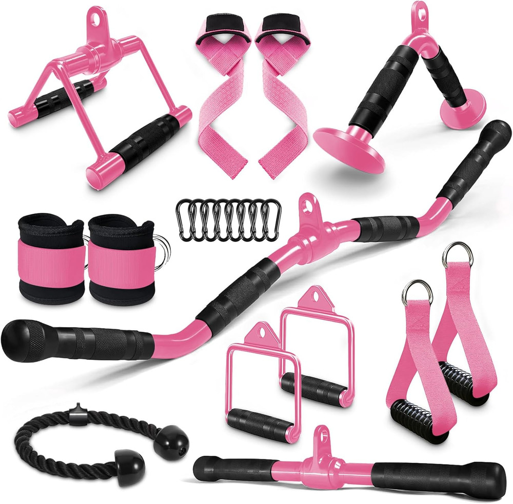 LAT Pulldown Cable Machine Attachment Set for Home Gym Workouts