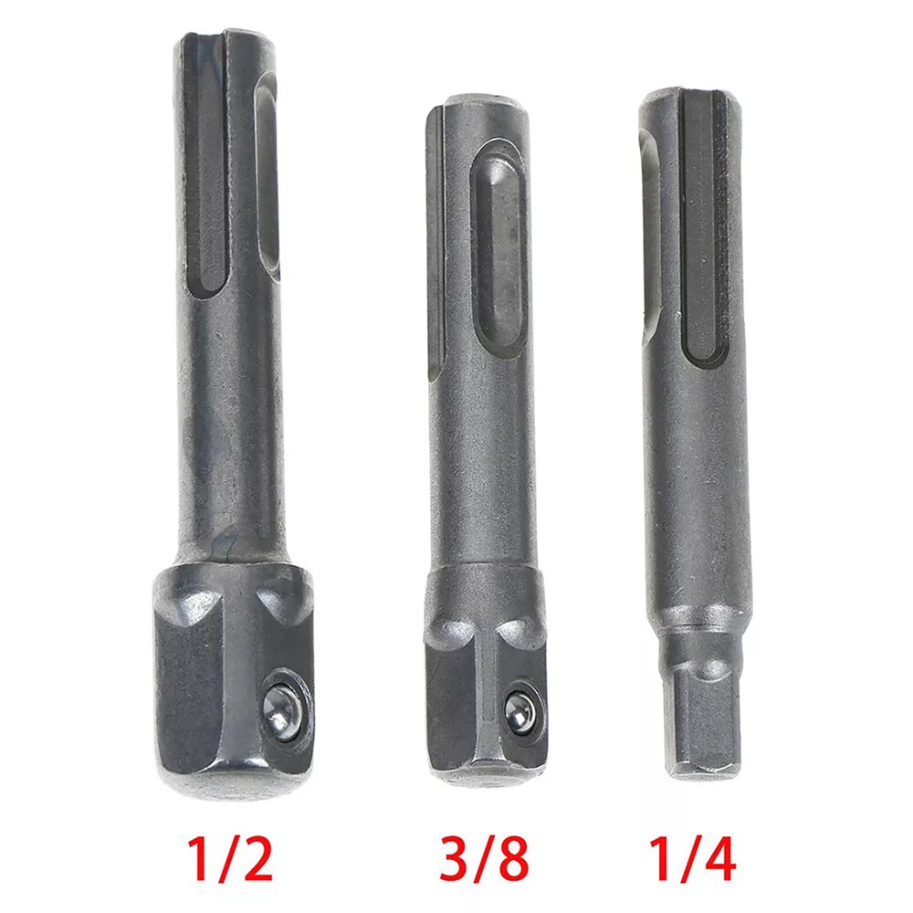5pcs SDS Plus 1/4 Hex Socket Driver Hammer Drill Bit Adaptor Accessories Kit