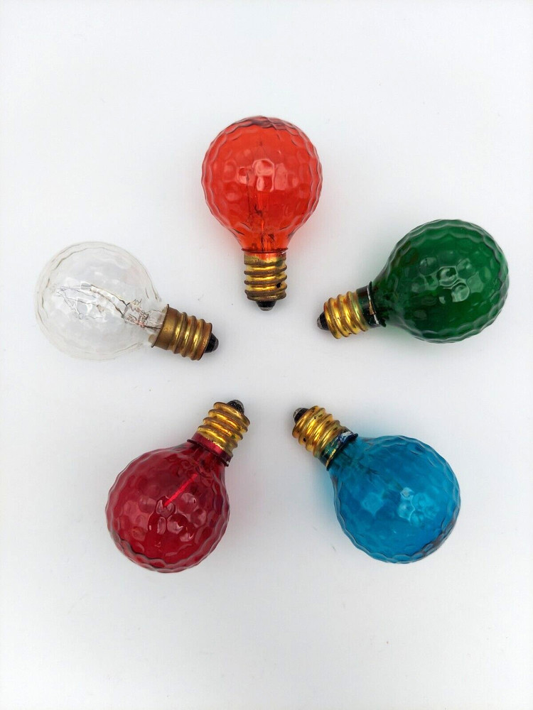 7W Round Dimple Blinking Light Bulb, Case, 100 Bulbs