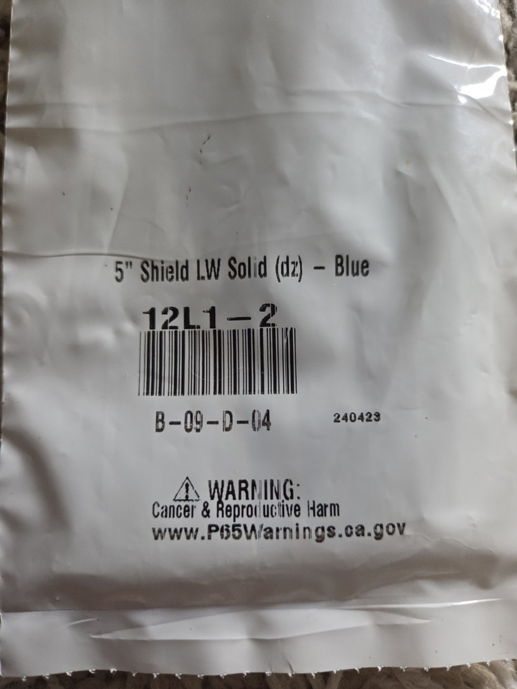 5" Shield LW Solid Blue Dz Pack