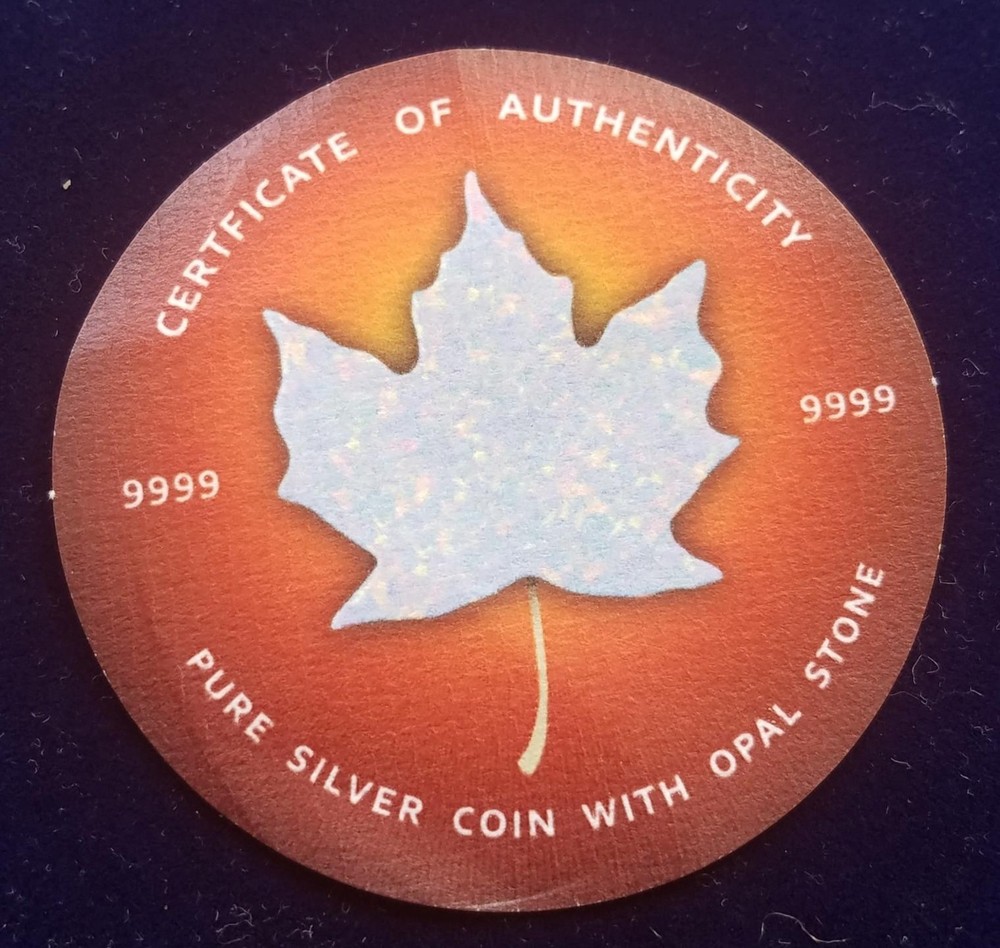 Opal Maple Leaf | 2000 Canada $5 | Silver Maple | .9999 Silver 1 oz | No. 03/500
